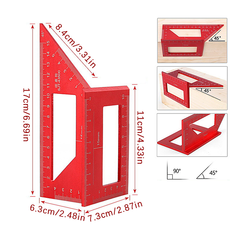 Workshop Tools For Carpentry - Regla de Ángulo Multifuncional de 45