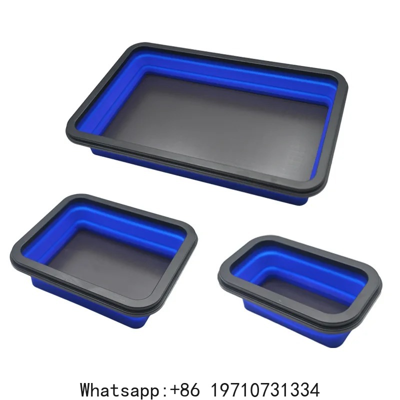 Magnetic Parts Tray - Juego de 3 piezas plegables de