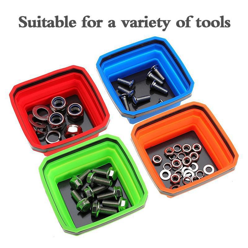 Magnetic Parts Tray - Bandeja Magnética Plegable de Silicona Cuadrada