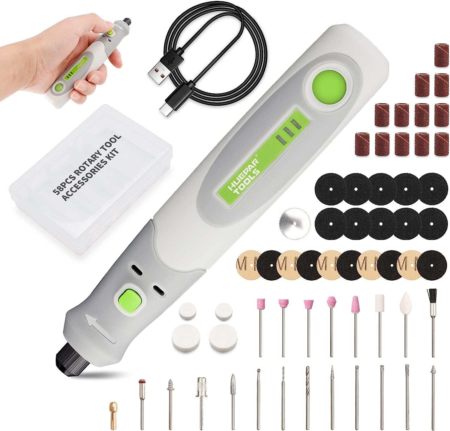 Power Tools For Workshop - Juego de herramientas rotativas inalámbricas para