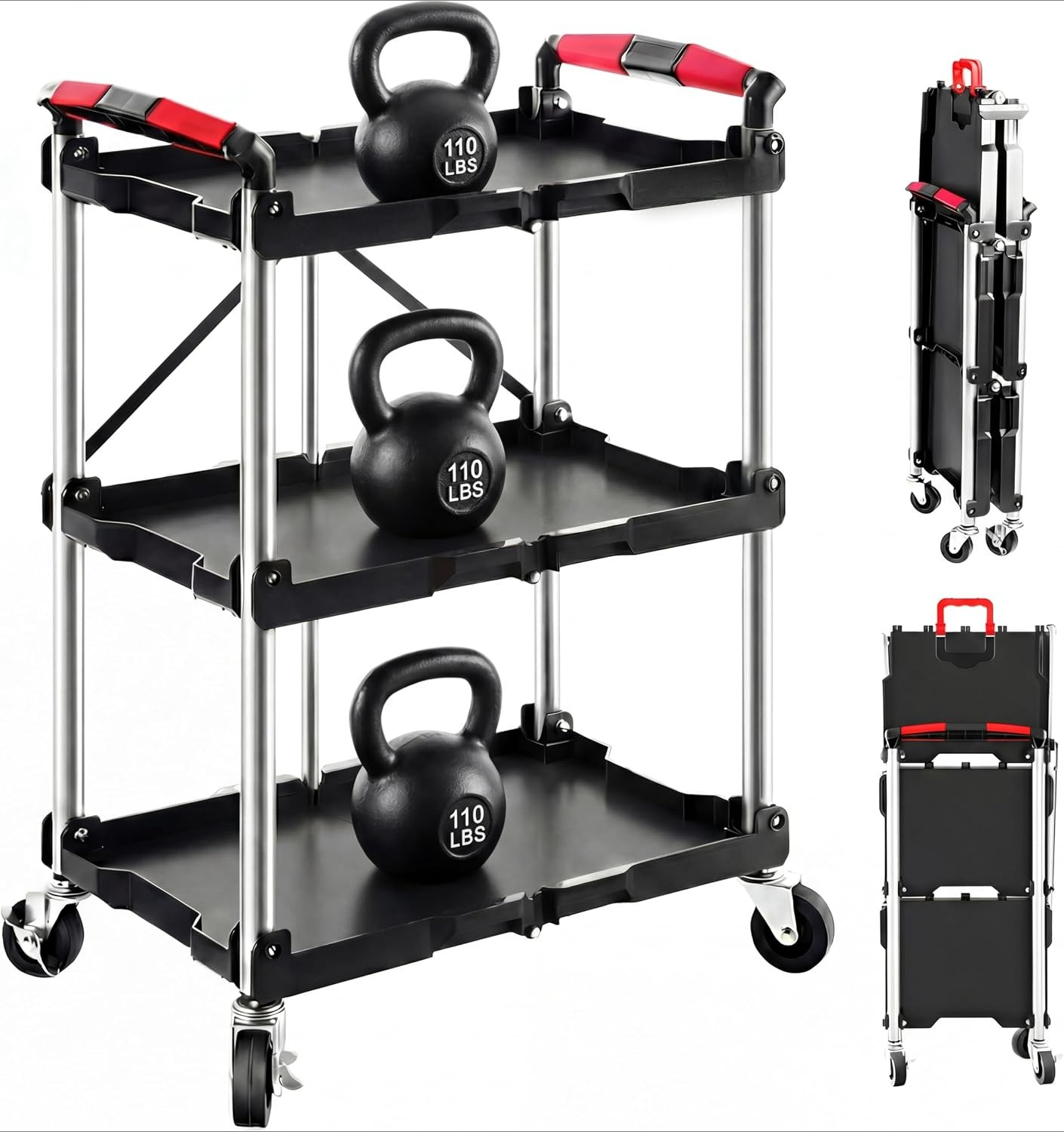 Tools For Home Workshop - Carrito de Servicio Plegable de 3
