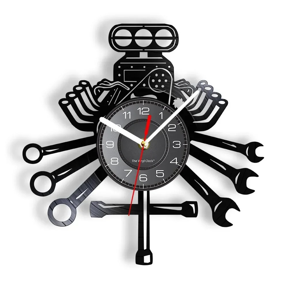Reloj de Pared de Vinilo con D - Tools In Engine Room Workshop reseña y precio
