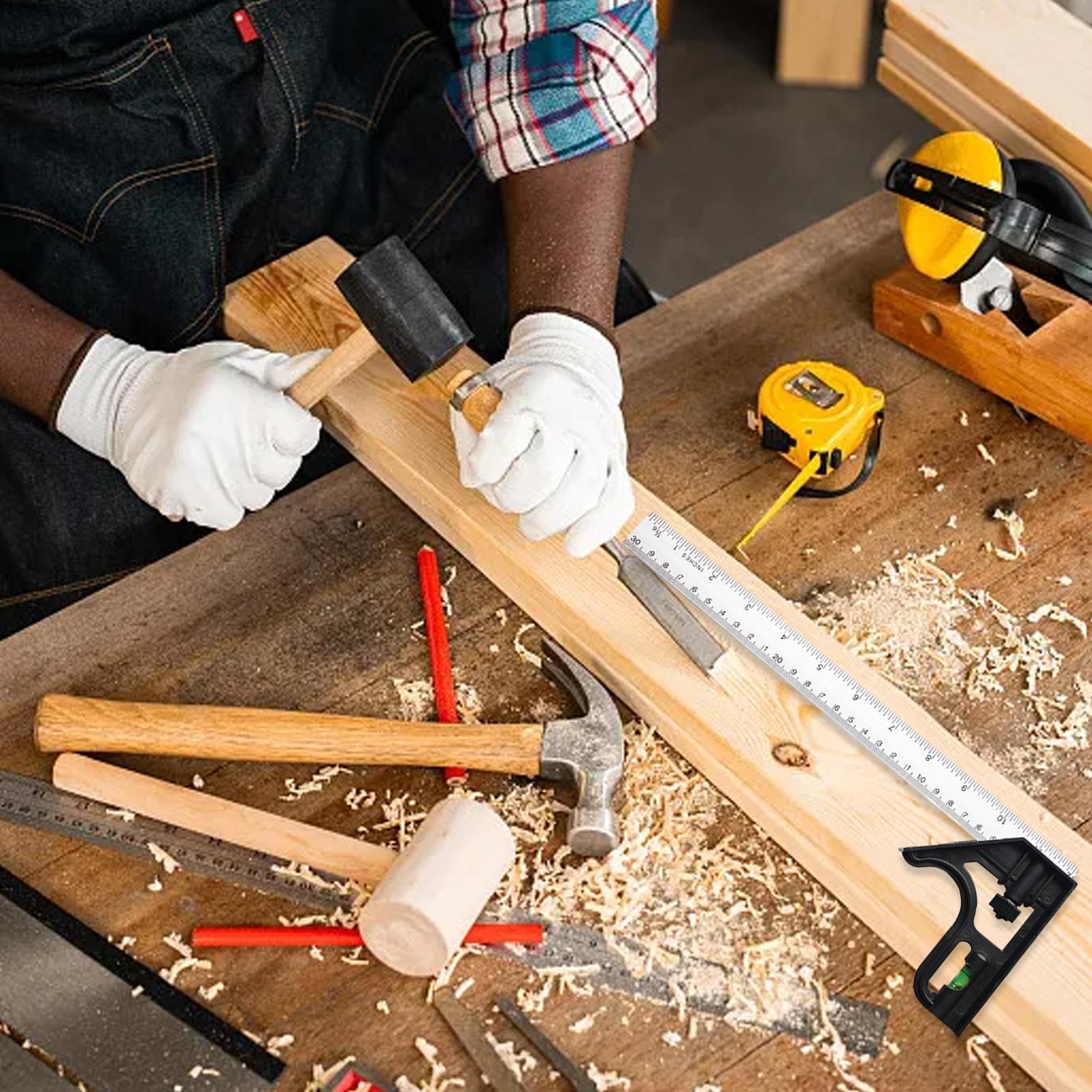 Regla de ángulo combinada de a - Workshop Tools For Carpentry reseña y precio